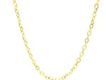 2.5mm 14k Yellow Gold Pendant Chain with Textured Links