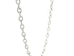 3.5mm 14k White Gold Pendant Chain with Textured Links