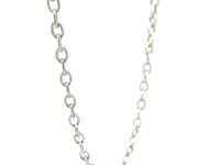 3.5mm 14k White Gold Pendant Chain with Textured Links