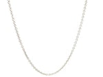 14k White Gold Round Cable Link Chain (1.50 mm)