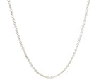 14k White Gold Round Cable Link Chain (1.50 mm)