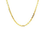 18k Yellow Gold Diamond Cut Cable Link Chain (2.60 mm)