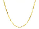 18k Yellow Gold Diamond Cut Cable Link Chain (1.90 mm)