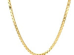 2.5mm 14k Yellow Gold Semi Solid Box Chain