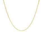 14k Yellow Gold Bead Chain 1.0mm (1.00 mm)