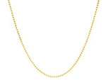 14k Yellow Gold Bead Chain 1.0mm (1.00 mm)