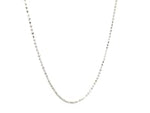 14k White Gold Diamond-Cut Bead Chain 1.2mm