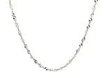 14k White Gold Singapore Chain (1.80 mm)