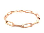 14K Rose Gold Extra Wide Paperclip Chain Bracelet