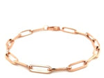 14K Rose Gold Bold Paperclip Chain Bracelet