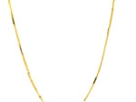 Diamond Cut Bar Links Pendant Chain in Yellow Gold (1.30 mm)