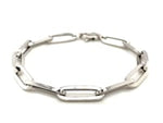 14K White Gold Extra Wide Paperclip Chain Bracelet (6.10 mm)