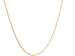 14k Rose Gold Diamond Cut Round Wheat Chain 1.1mm