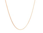 14k Rose Gold Diamond Cut Round Wheat Chain (0.70 mm)