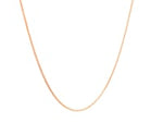 14k Rose Gold Diamond Cut Round Wheat Chain 0.6mm