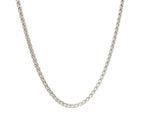 2.1mm 14k White Gold Round Wheat Chain