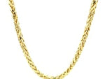 4.1mm 14k Yellow Gold Diamond Cut Round Franco Chain