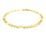 14k Yellow Gold Solid Figaro Bracelet (4.50 mm)