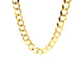 14k Yellow Gold Solid Curb Chain (10.00 mm)