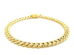 14k Yellow Gold Semi Solid Miami Cuban Bracelet (6.10 mm)