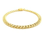 14k Yellow Gold Semi Solid Miami Cuban Bracelet (6.10 mm)