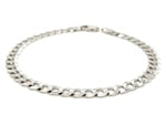 14k White Gold Solid Curb Bracelet (5.70 mm)