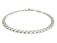 14k White Gold Solid Curb Bracelet (5.70 mm)