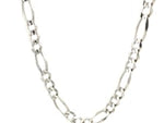 14k White Gold Solid Figaro Chain (6.00 mm)