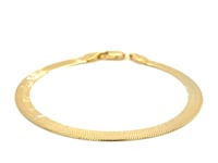 Imperial Herringbone Bracelet in 10k Yellow Gold (4.6 mm)