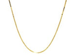 14k Yellow Gold Adjustable Box Chain (1.10 mm)