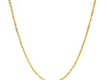 14k Yellow Gold Adjustable Sparkle Chain 1.5mm