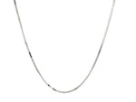 14k White Gold Adjustable Box Chain (1.10 mm)