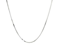 14k White Gold Adjustable Box Chain 1.1mm