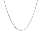 14k White Gold Adjustable Franco Chain 0.9mm