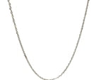 14k White Gold Adjustable Sparkle Chain 1.5mm