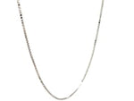 18k White Gold Box Chain 0.8mm