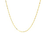 14k Yellow Gold Diamond-Cut Bead Chain (0.90 mm)