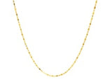 14k Yellow Gold Diamond-Cut Bead Chain (0.90 mm)