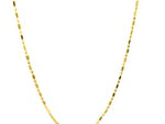 14k Yellow Gold Diamond-Cut Alternating Bead Chain 1.2mm