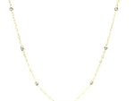 Diamond Cut Bead Links Pendant Chain in Two Tone Gold (3.50 mm)