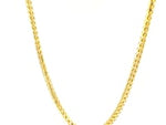 14k Yellow Solid Gold Diamond Cut Round Franco Chain (2.70 mm)