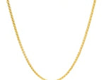 14k Yellow Gold Round Wheat Chain 1.5mm