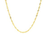 2.1mm 14k Yellow Gold Singapore Chain