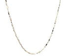 14k White Gold Diamond-Cut Alternating Bead Chain (1.30 mm)