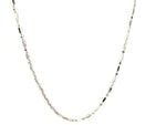 14k White Gold Diamond-Cut Alternating Bead Chain (1.30 mm)