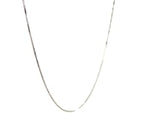 14k White Gold Classic Box Chain (0.60 mm)