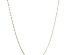 14k White Gold Bead Chain 1.0mm (1.00 mm)