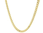 14k Yellow Gold Semi Solid Miami Cuban Chain (4.50 mm)