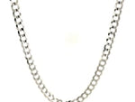 14k White Gold Solid Curb Chain (4.70 mm)