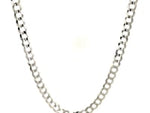 14k White Gold Solid Curb Chain (4.70 mm)